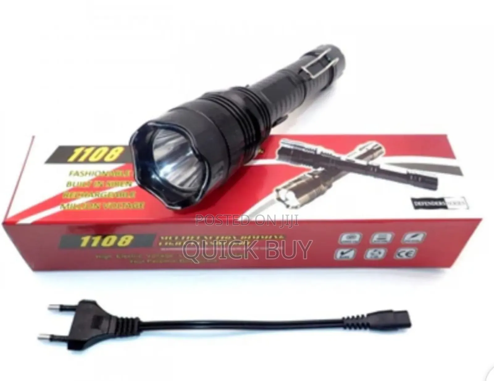 Premium 1108 Type Multi-functional Stun And Flash Light