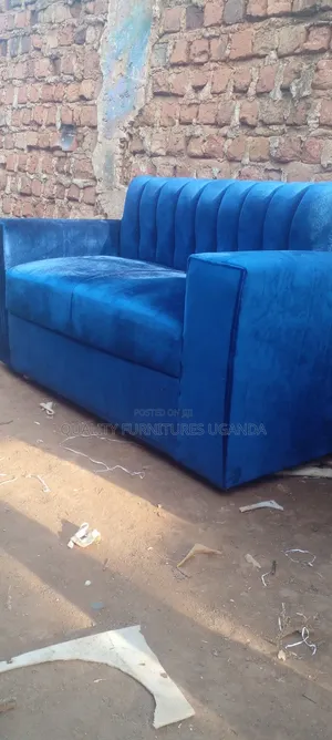 Two Sitter Sofa Chair in Blue Colour Available