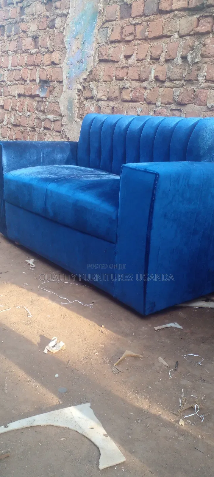 Two Sitter Sofa Chair in Blue Colour Available