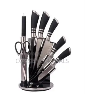 Stainless Steel Kitchen Knife Set With Stand
