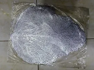 6 PCS Silver Leaf Shaped Table Mats