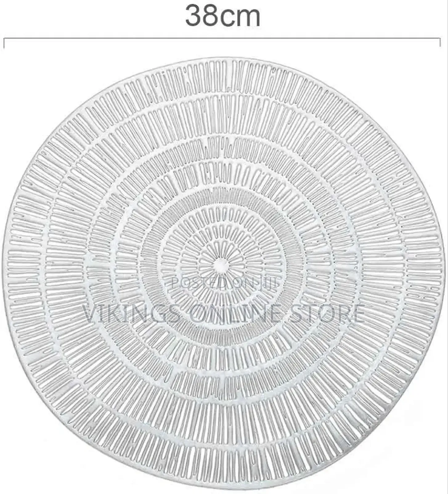 Taktik Round Silver Place Mats Table Mats