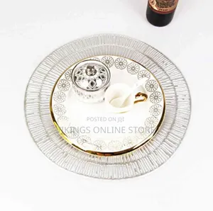 Taktik Round Silver Place Mats Table Mats