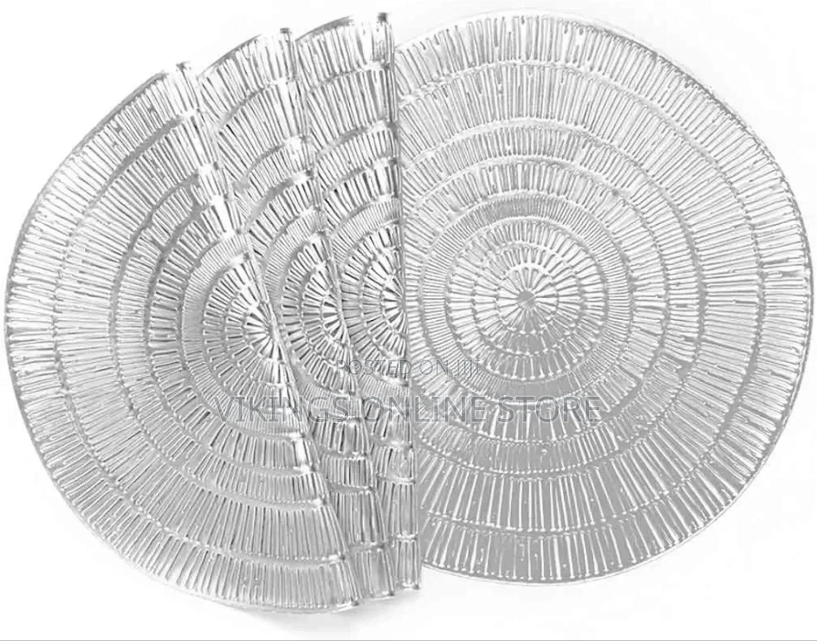 Taktik Round Silver Place Mats Table Mats