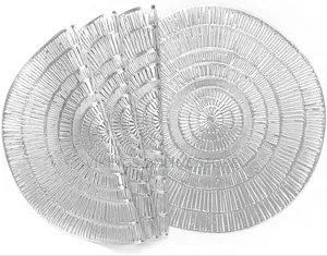 Taktik Round Silver Place Mats Table Mats