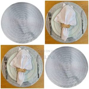 Silver Procook Vinyl Round Place Mats 6pcs