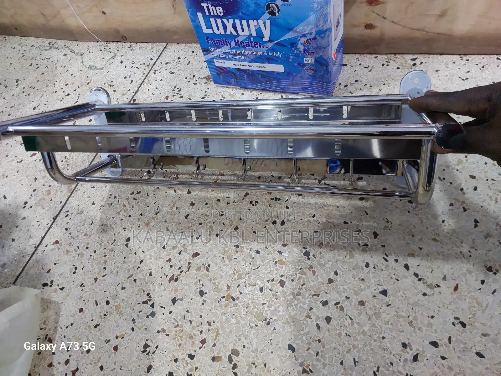 Towel Racks Black and Silver