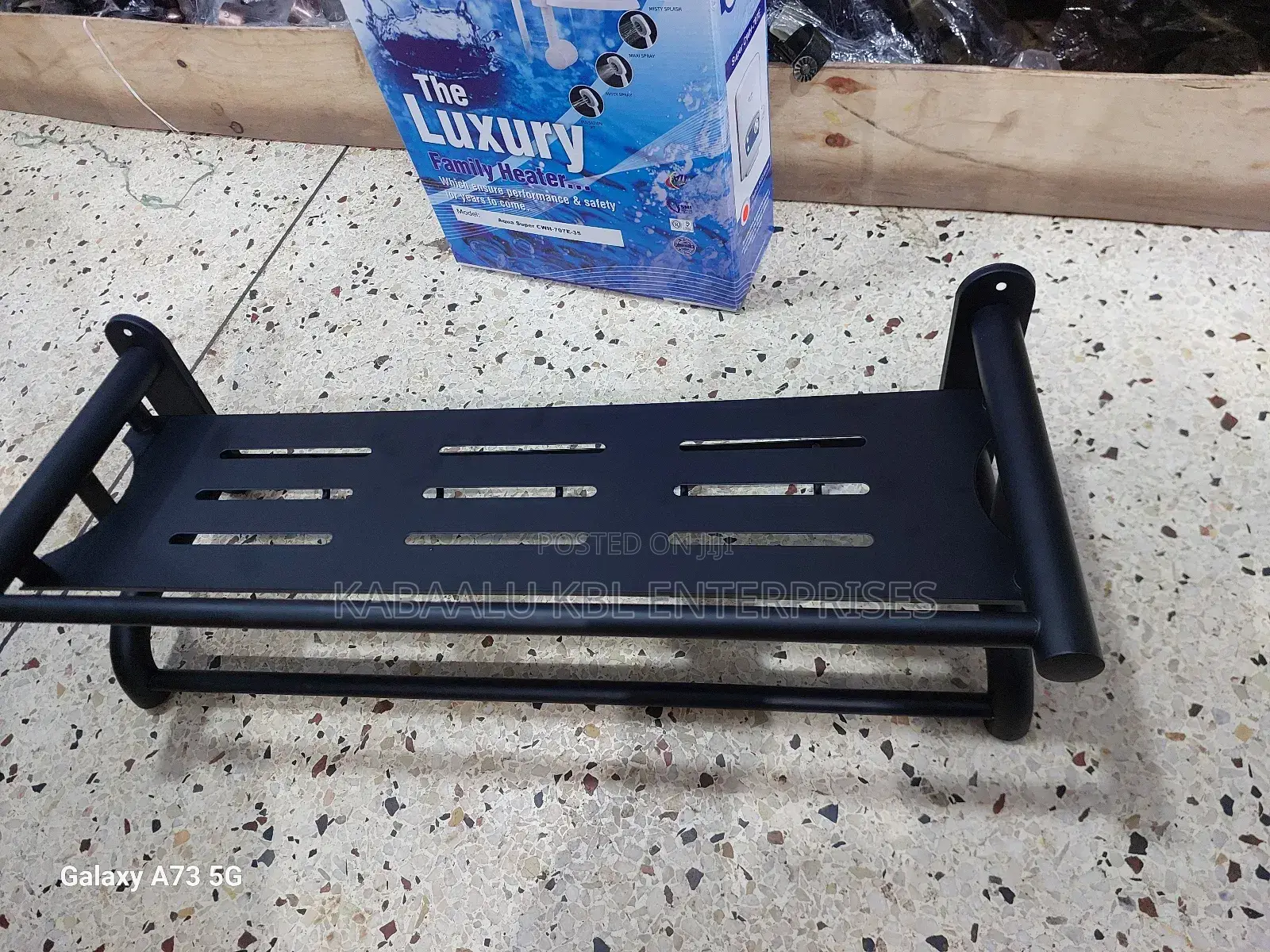 Towel Racks Black and Silver