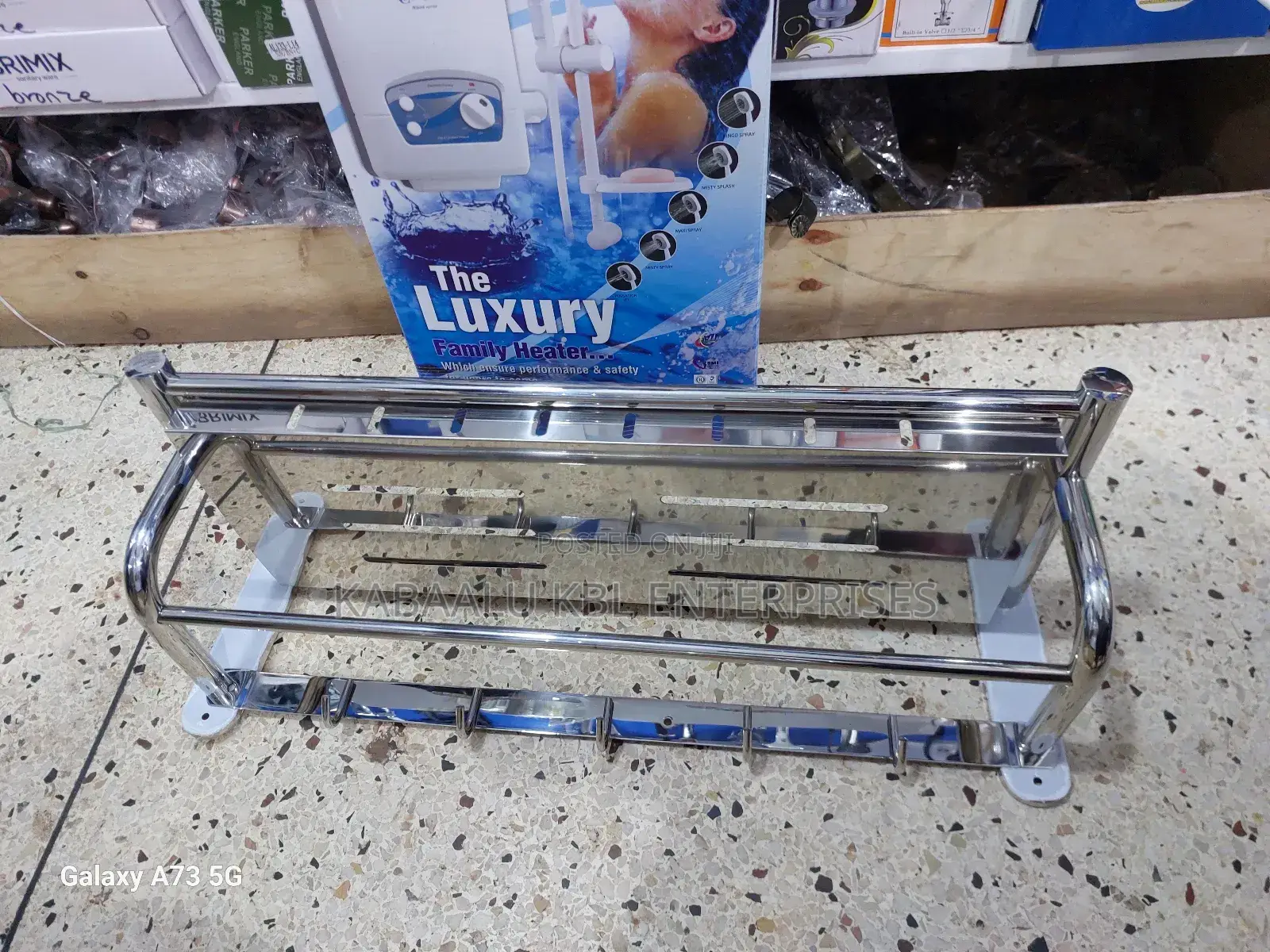 Towel Racks Black and Silver