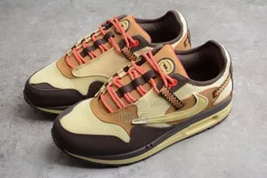 Real Travis Scott X Nike Air Max 1 Baroque Brown Sneakers