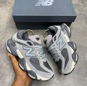 Original Grey Suede New Balance 9060 Casual Sneakers