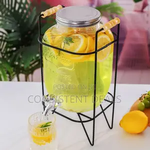 Gallon Glass Beverage Dispenser With Faucet