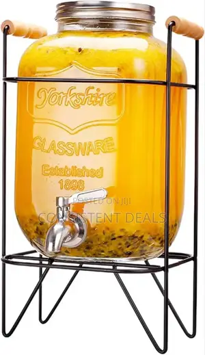 Glass Beverage Dispenser/ Juice Dispenser Jar