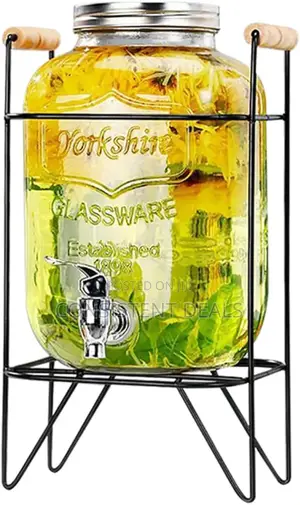 Glass Beverage Dispenser/ Juice Dispenser Jar