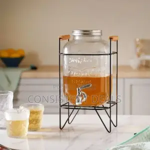 Glass Beverage Dispenser/ Juice Dispenser Jar