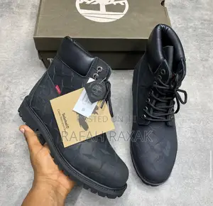 Original Black Waterproof Supreme X Timberland 6 Inc Boots