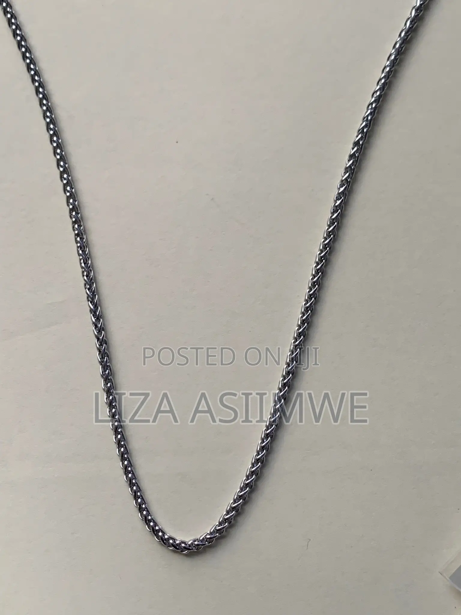 Medium Long Thin Silver Necklaces for Men