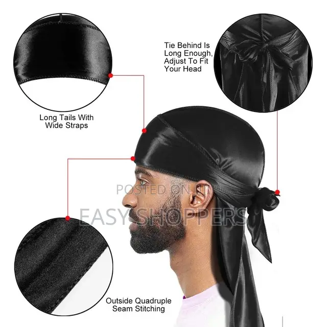 Durag Biker Headwrap Pirate Hat