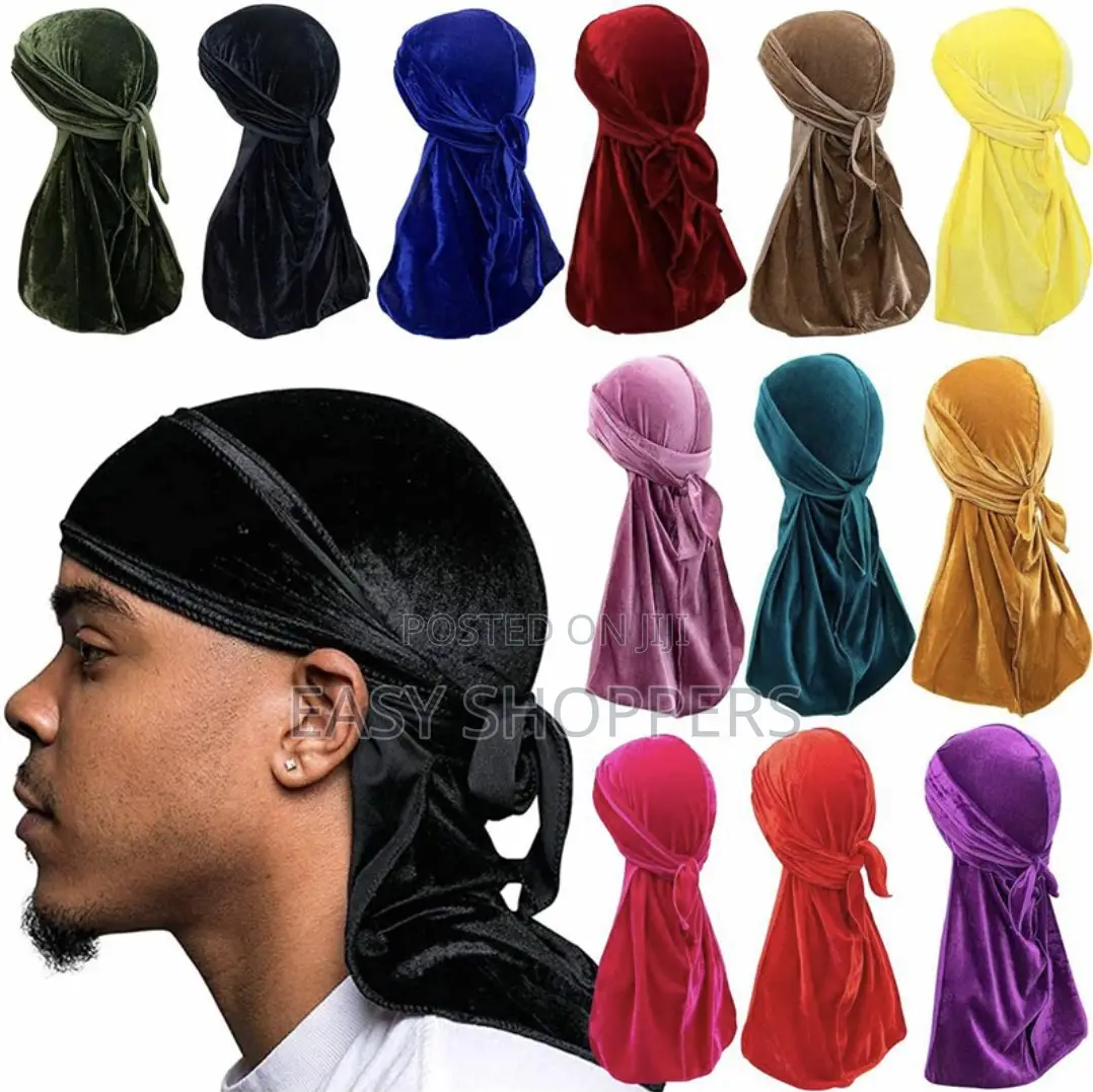 Designer Durag Turban Hat Wigs Durag Biker Headwrap Pirate