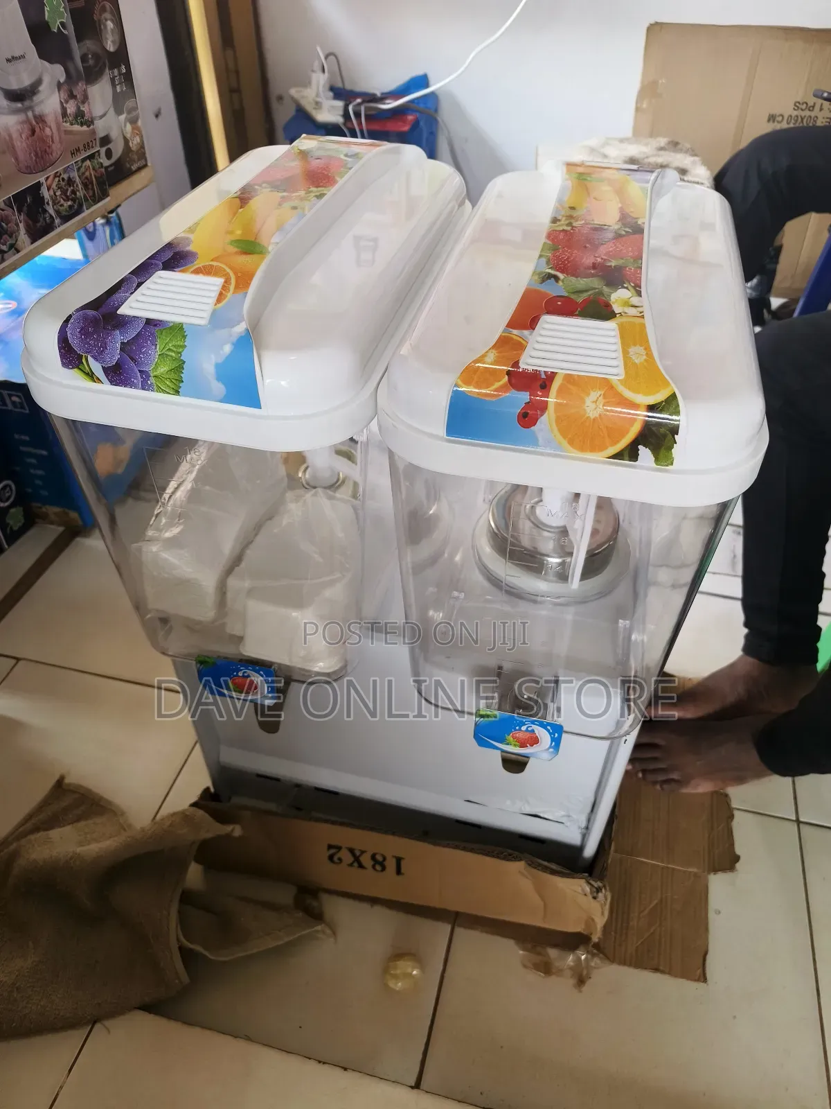 18*2 Litres Juice Dispenser/Cooler - White