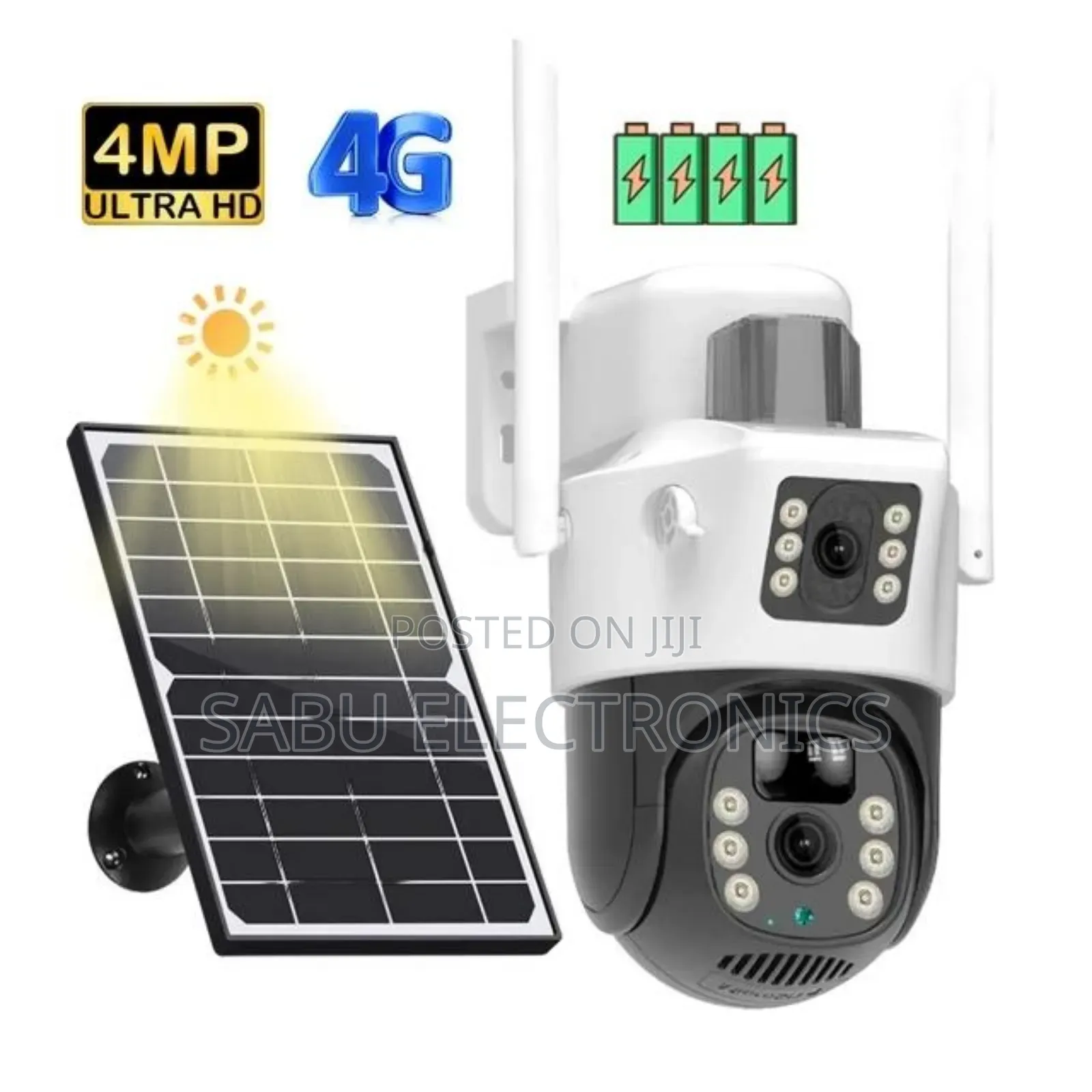 Dual Lens 4g - 4mp Solar-Powered Security Camera
