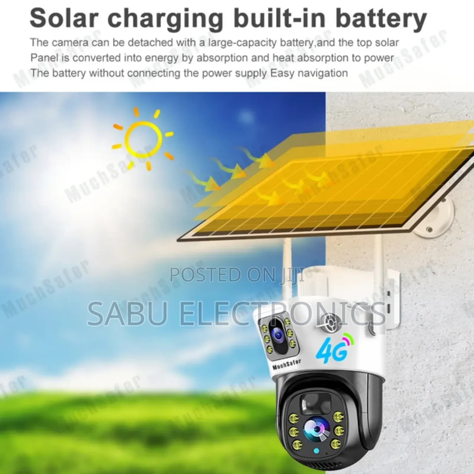 Dual Lens 4g - 4mp Solar-Powered Security Camera