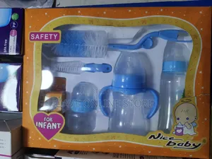 6 Pieces Baby Feeding Bottle Set With Cleaning Brushes