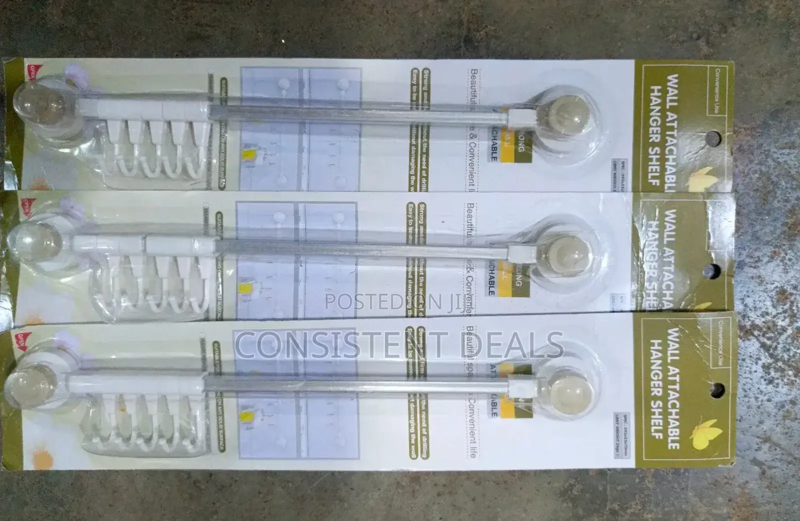 Wall Attachable Hanger Shelf for Bathroom and Kitchen Towel