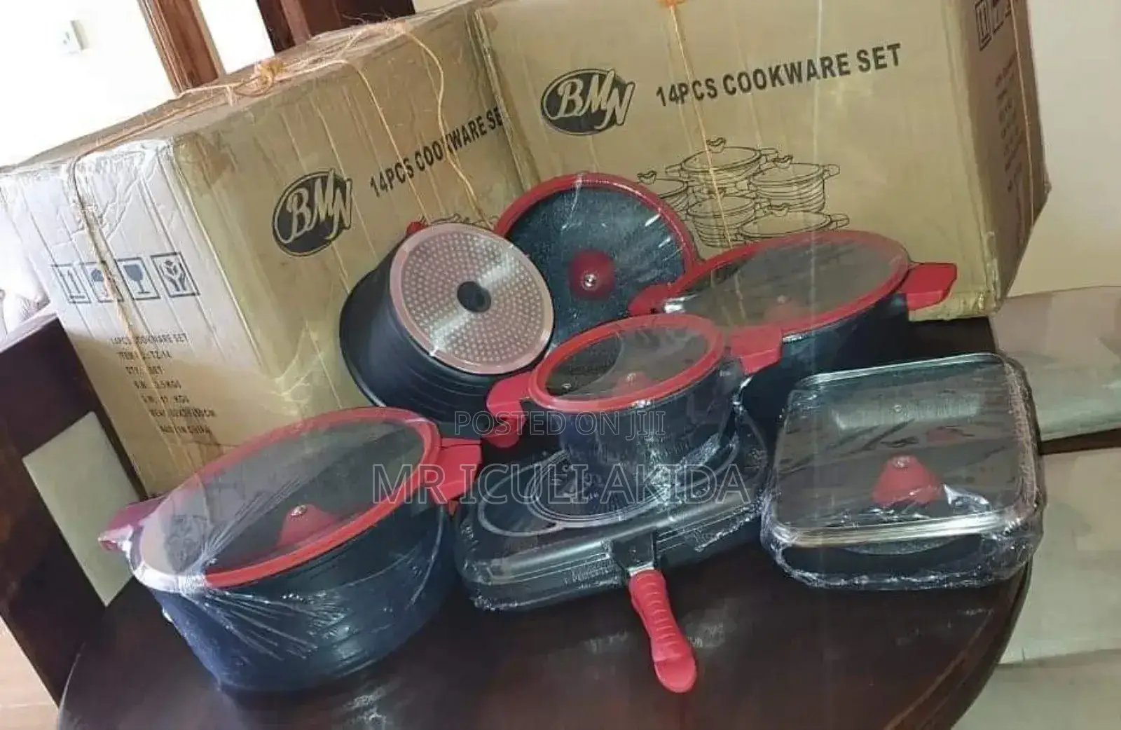 Original BMN 14pcs Non-Stick Cookware Pots Pans Set