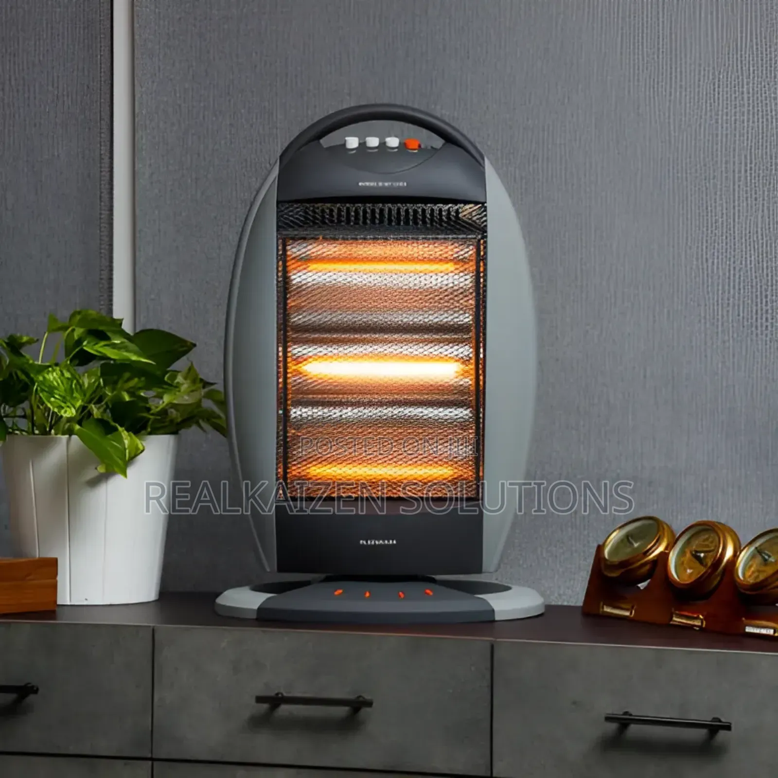 OLSENMARK 3 Heat Settings | Handle Halogen Heater 1200W