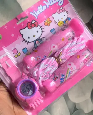 Kids Kitty Set With a Watch, and a Skipping Rope