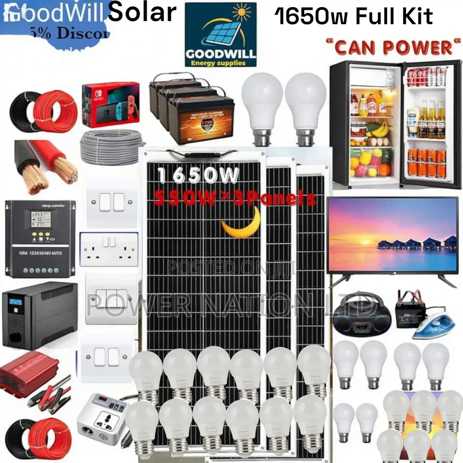 1650w Solar Energy System Full Kit