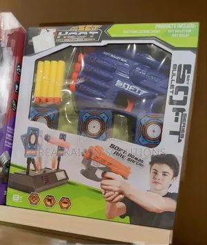 SHOOT Automatic Reset Children Soft Bullet Gun Target Set
