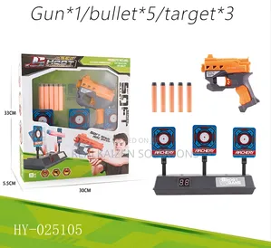SHOOT Automatic Reset Children Soft Bullet Gun Target Set