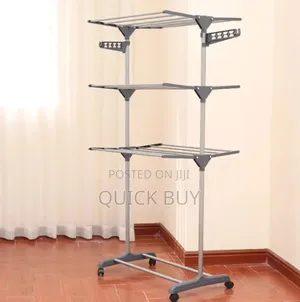 Smart Clothes Drying Rack 3 Tier Rolling Stainless
