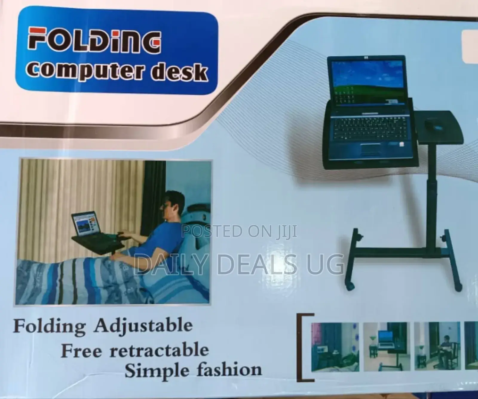 Black Foldable Computer Desk