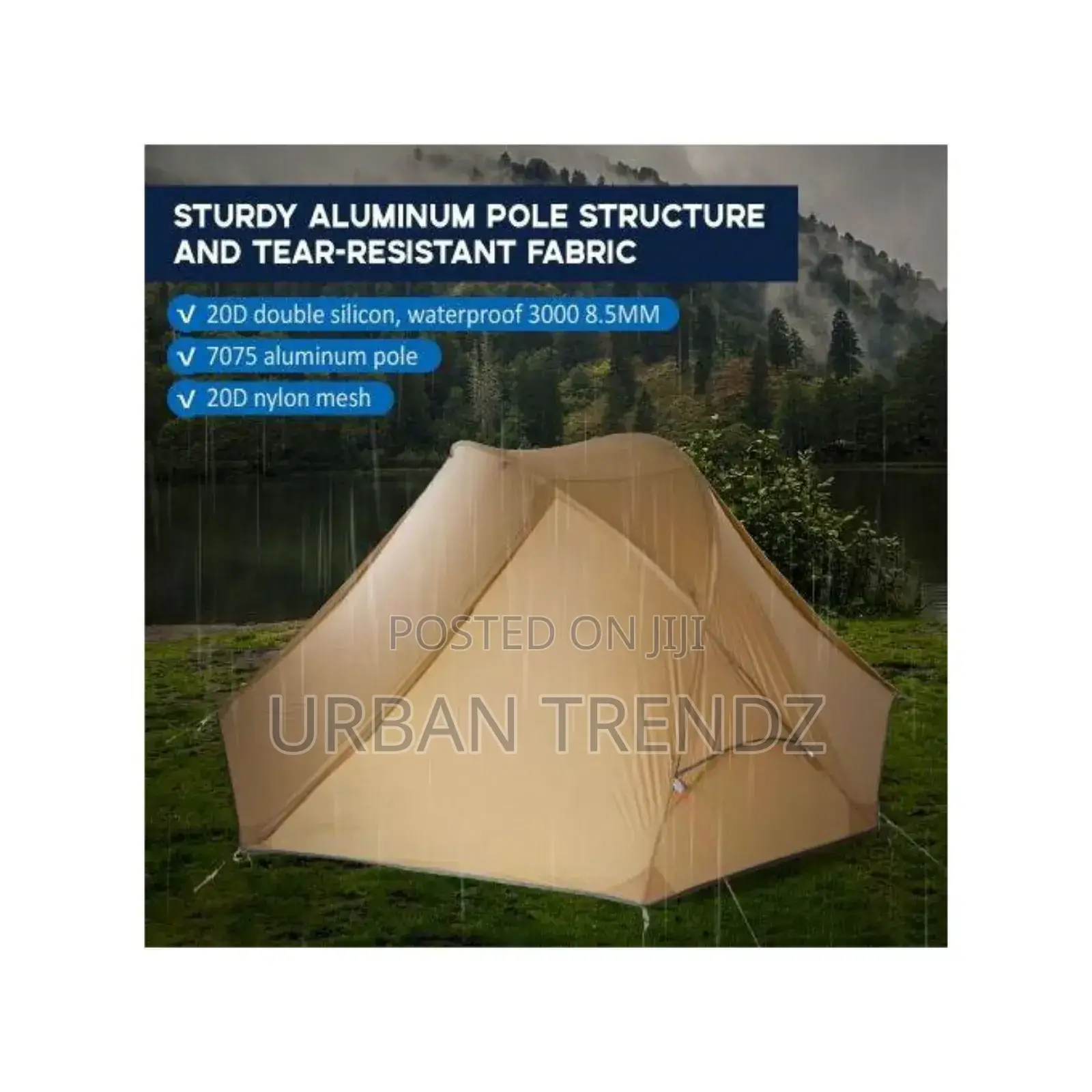1 Person Tent Lightweight Backpacking Tent Doublelayer Can