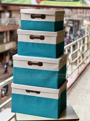 4 PCS Foldable Storage Boxes-Green