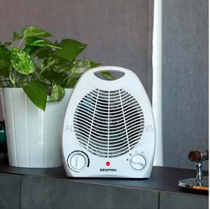 KRYPTON White Fan Heater With 2 Heating Powers 2000W