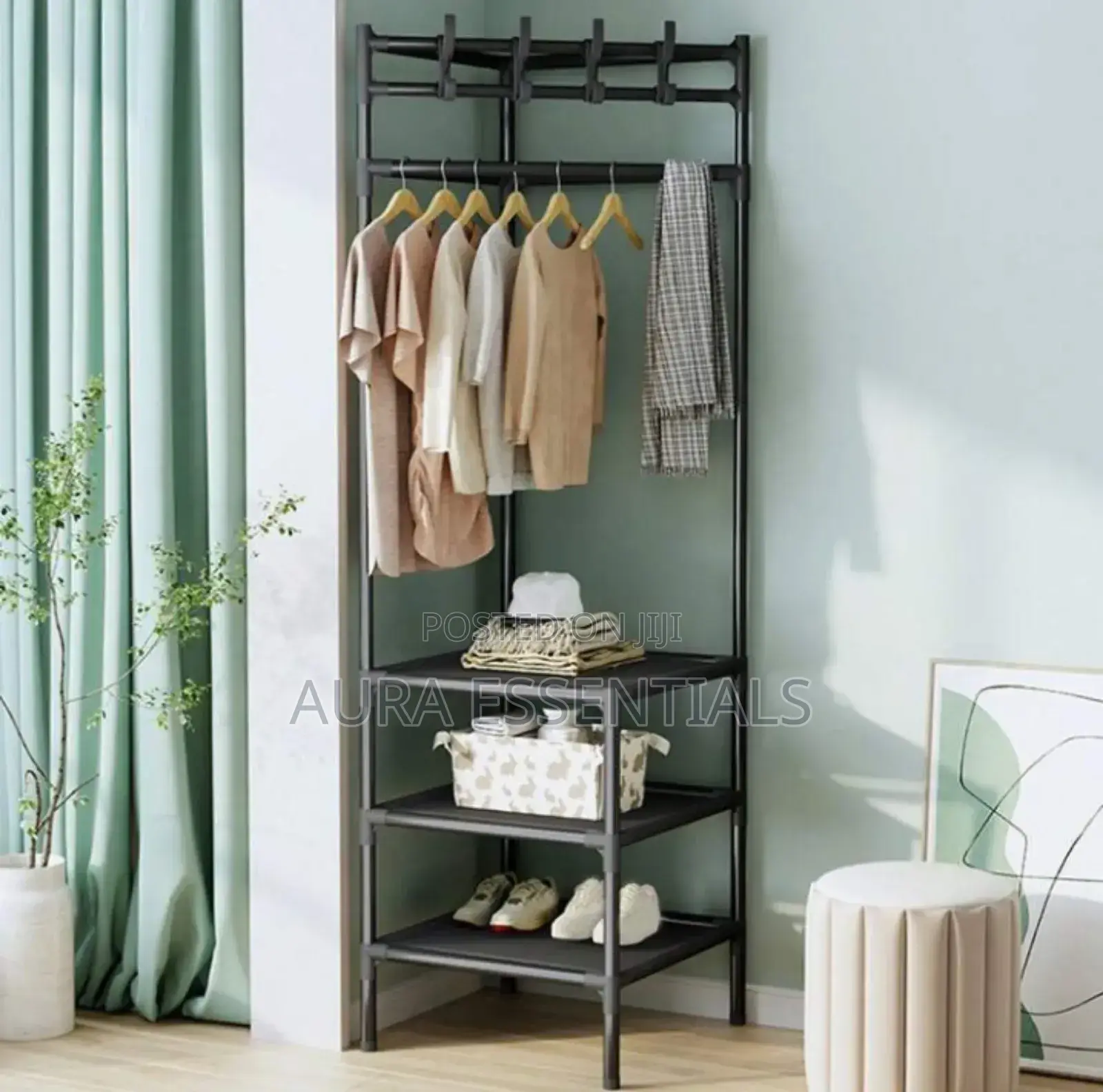 1pc Bedroom Bedside Corner Hanging Storage Rack