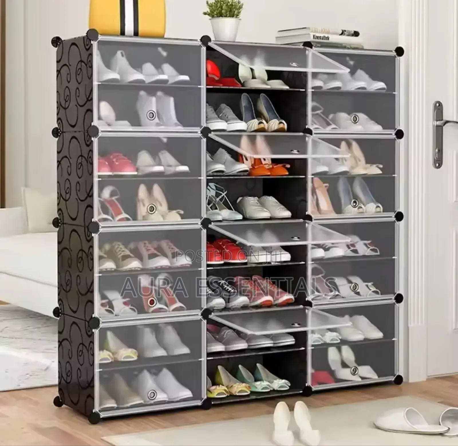 Modern Shoe Group Device Storage Rack