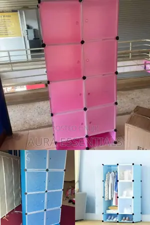 Portable DIY Design Stackable 8 Cube Wardrobe