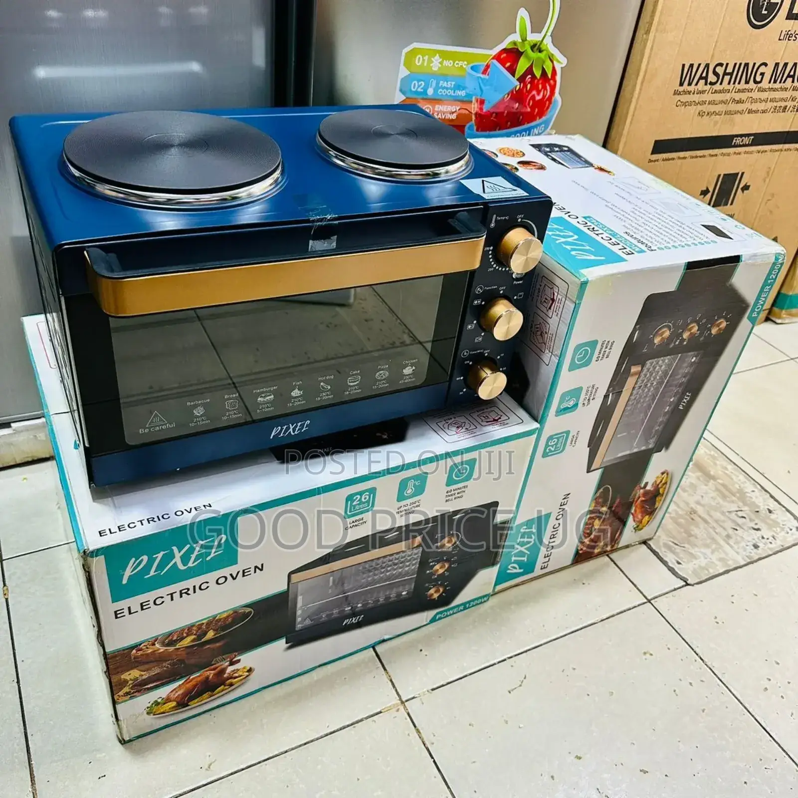 26 Litres Pixel Oven With Hotplates.