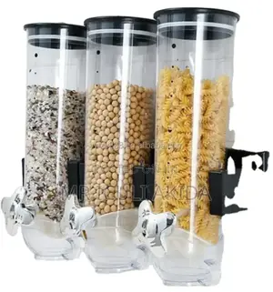 1.5L Triple Wall Mount Cereal Dispenser Storage Contain Cans