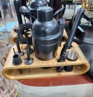 Black Cocktail Shaker Set