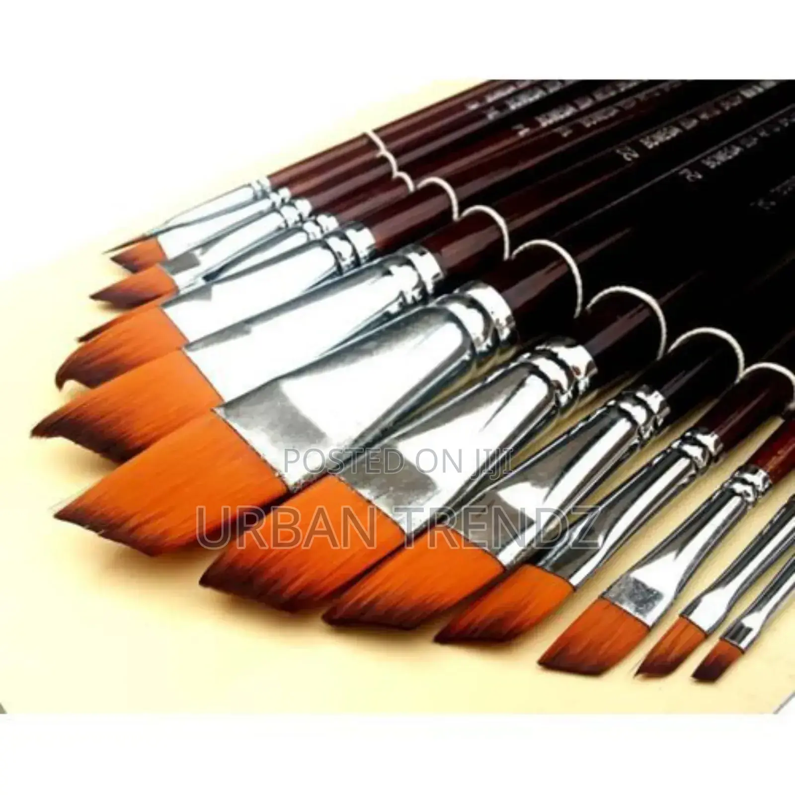 Professional Flat Acrylic Art Brushes, 13pcs
