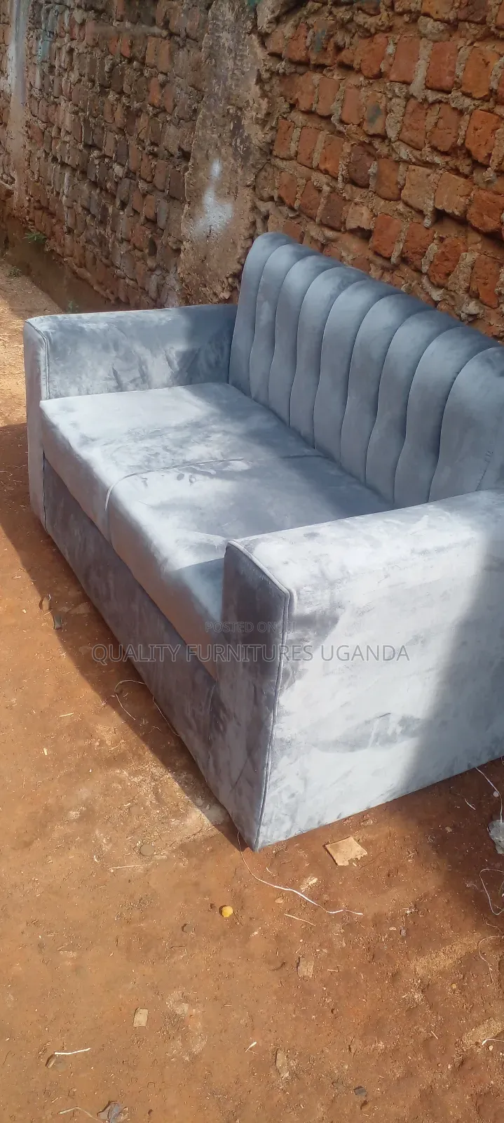 Space Saving 2 Seater Couch in Gray Colour Available