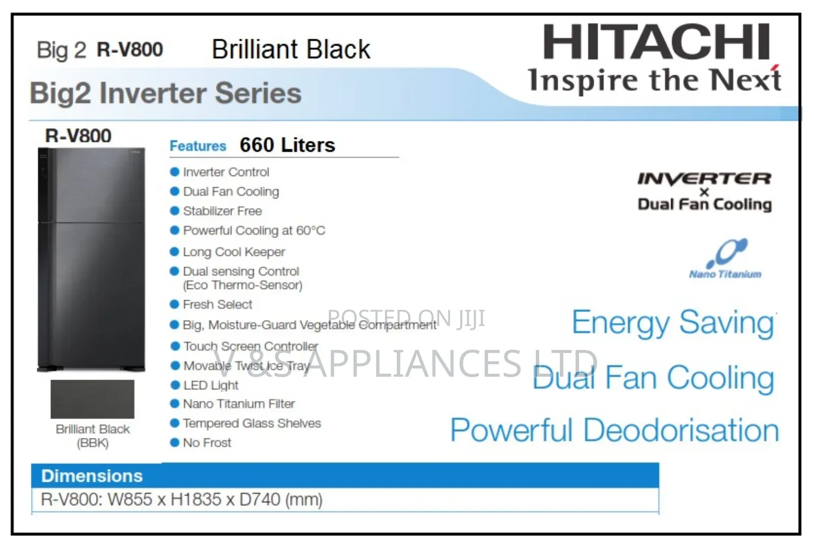 660l Hitachi Refrigerator