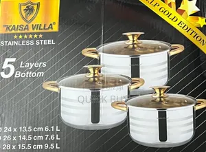 Ultimate Premium Kaisa Villa Stainless Cookware Set 3pcs