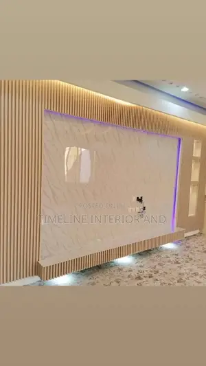 Wall Fluted Panels and Marble Sheets Decor.
